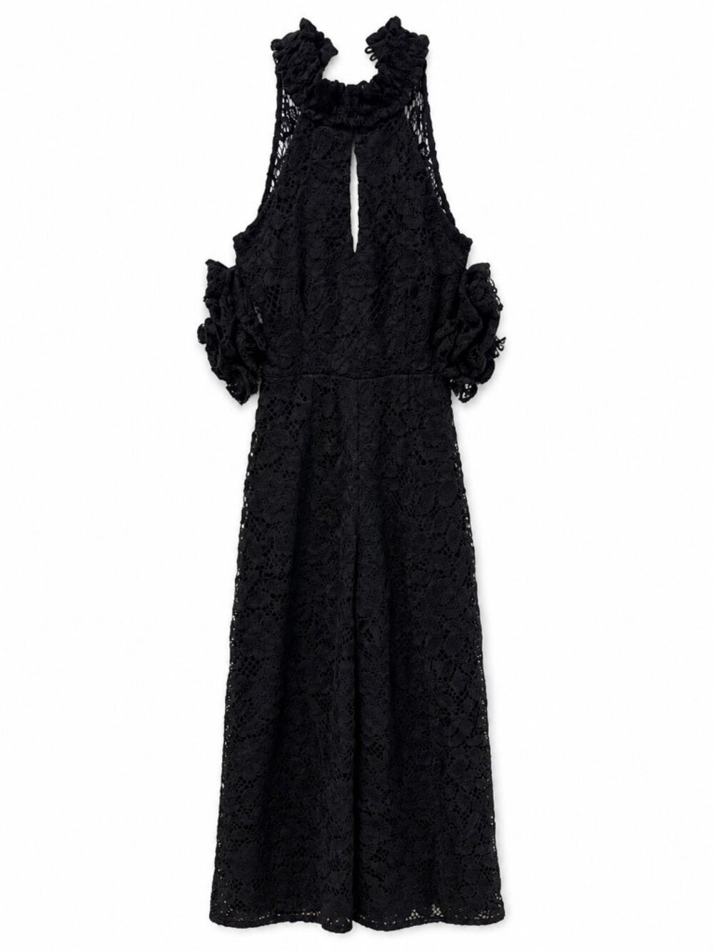 Alexis Black Floral Lace Halter Jumpsuit | NWT | Size XS | Evening | Cocktail |